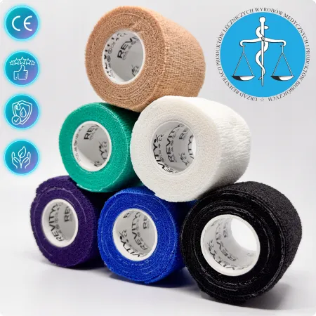 Bandaż kohezyjny elastyczny, zielony, 4.5m x 5cm