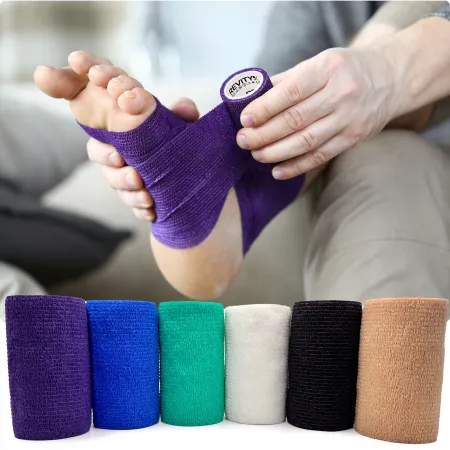 Bandaż kohezyjny elastyczny, fioletowy, 4.5m x 10cm