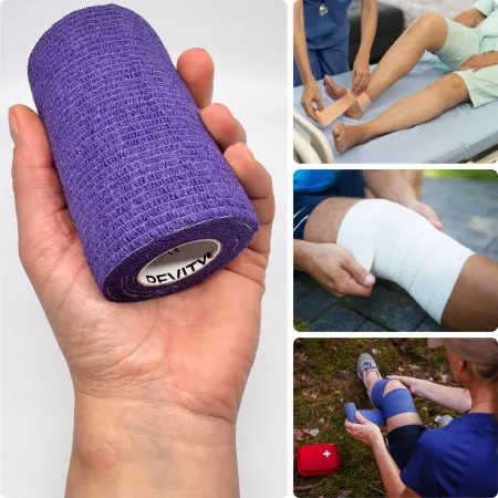 Bandaż kohezyjny elastyczny, fioletowy, 4.5m x 10cm