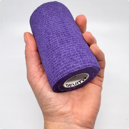 Bandaż kohezyjny elastyczny, fioletowy, 4.5m x 10cm