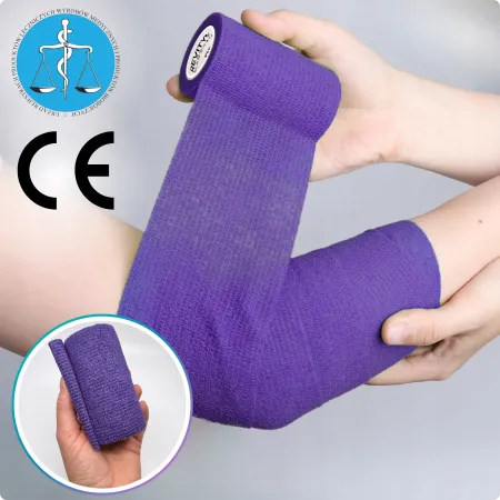 Bandaż kohezyjny elastyczny, fioletowy, 4.5m x 10cm