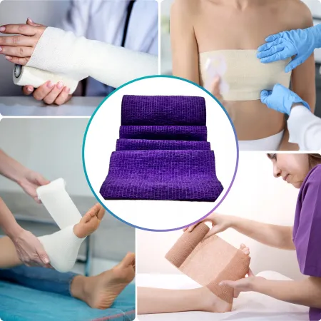 Bandaż kohezyjny elastyczny, fioletowy, 4.5m x 10cm