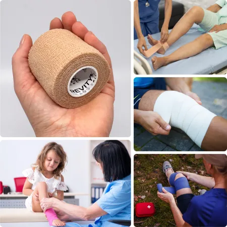 Bandaż kohezyjny elastyczny, beżowy, 4.5m x 5cm