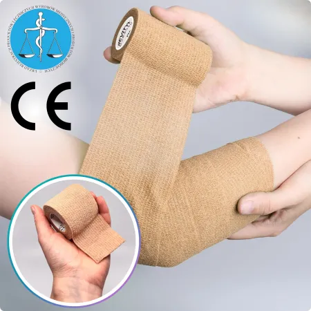 Bandaż kohezyjny elastyczny, beżowy, 4.5m x 5cm