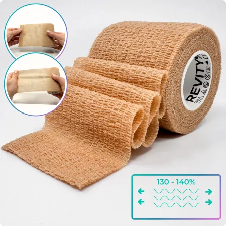 Bandaż kohezyjny elastyczny, beżowy, 4.5m x 5cm