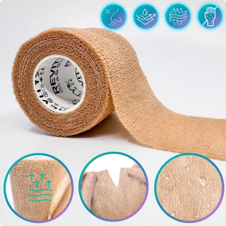 Bandaż kohezyjny elastyczny, beżowy, 4.5m x 5cm